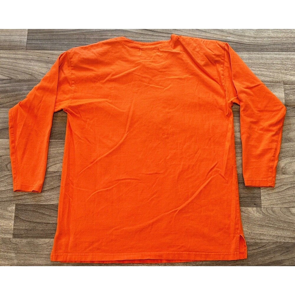 Vintage Malarkey 90s Halloween Long Sleeve Orange Shirt Frankenstein Ghost M - Picture 3 of 12